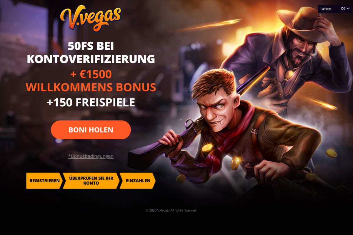 V.Vegas 50 Freispiele ohne Einzahlung Screenshot