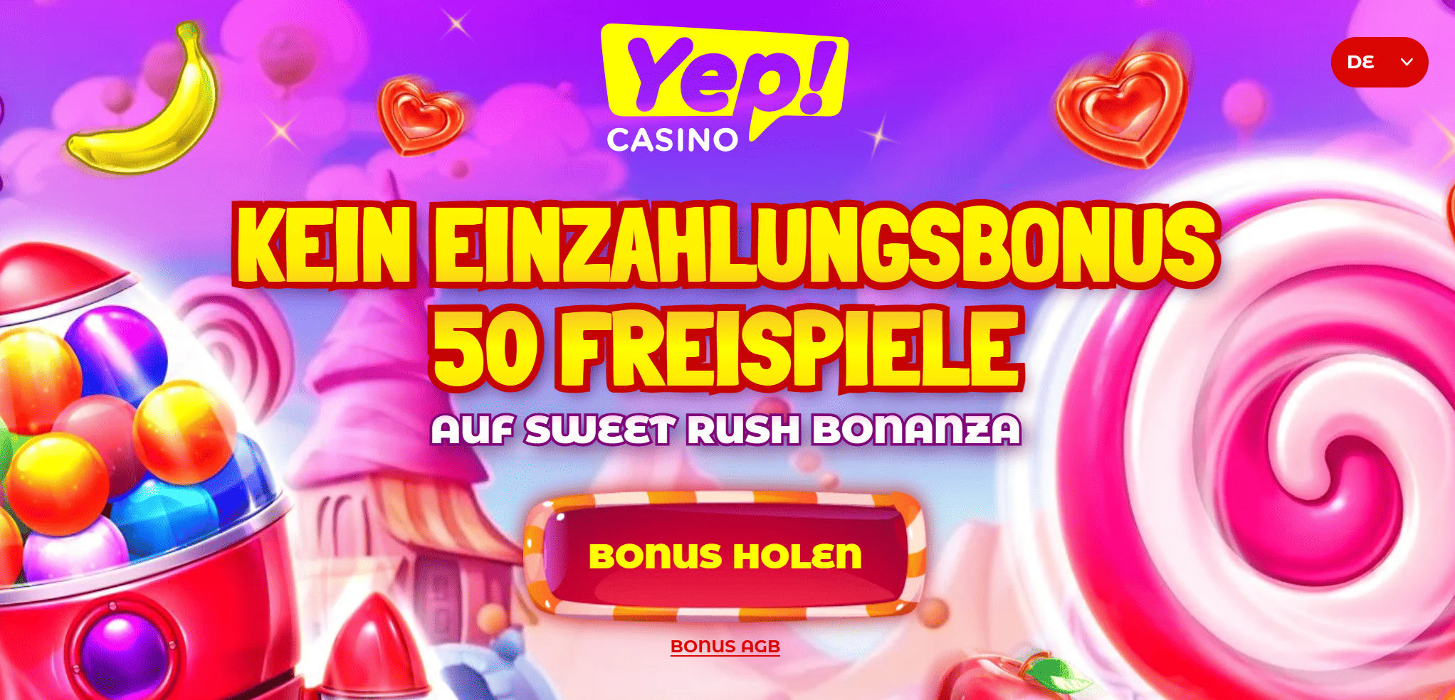 Yep Casino 50 Freispiele ohne Einzahlung Screenshot